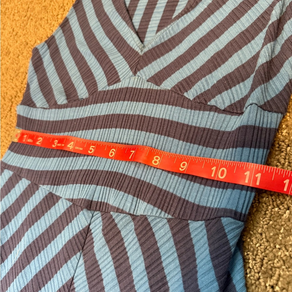 Anthropologie Maeve Bisevo Ribbed Tank Dress Striped Maxi Dress XXS - Picture 10 of 12